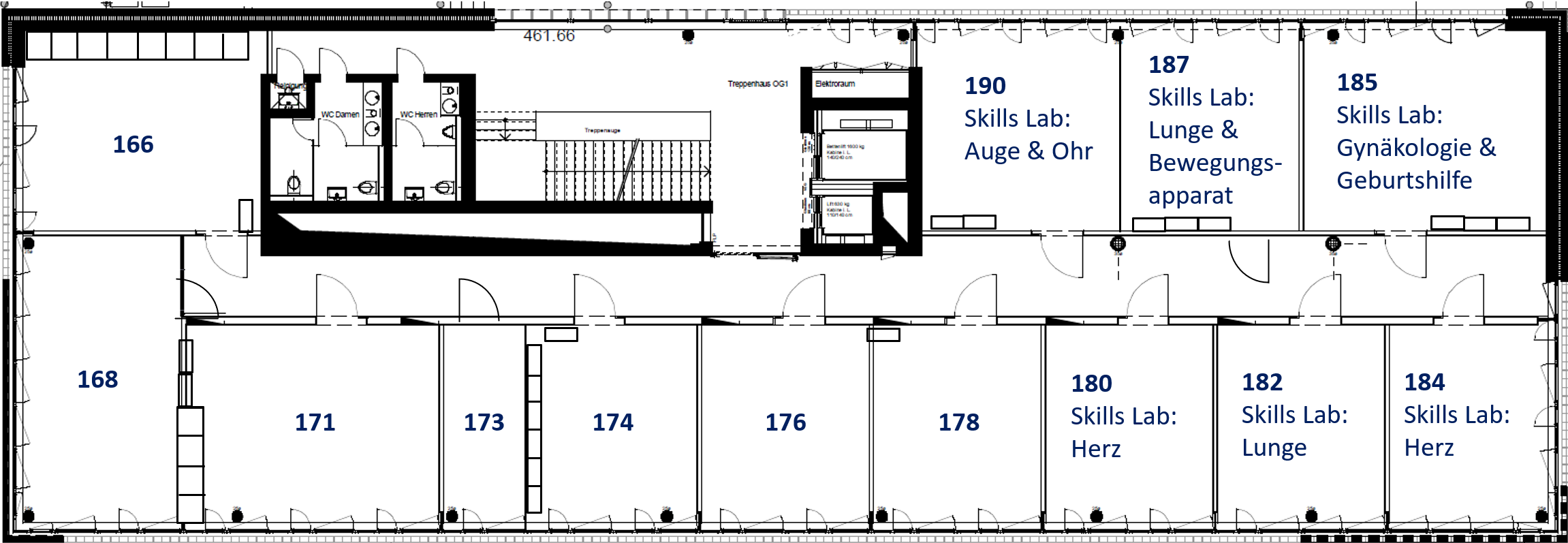 Etagenplan 1. Stock Careum 2